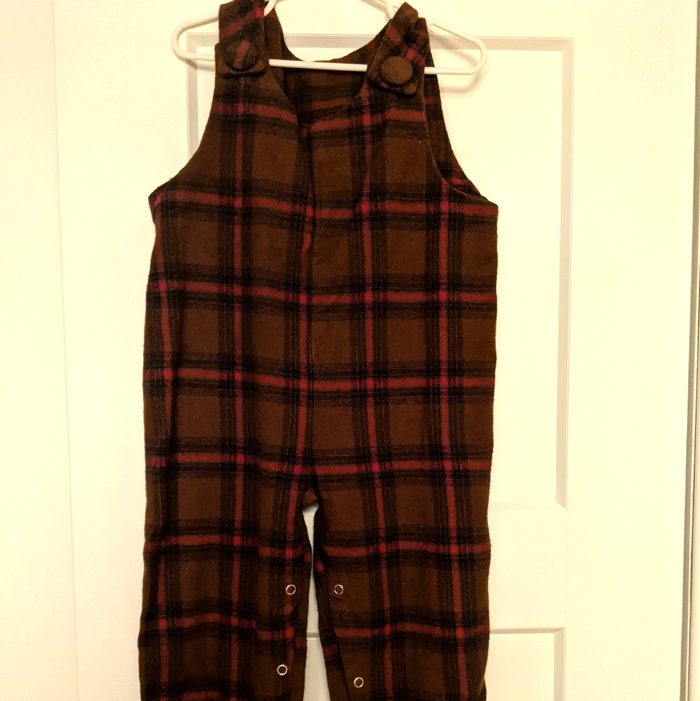 Holiday cotton flannel romper